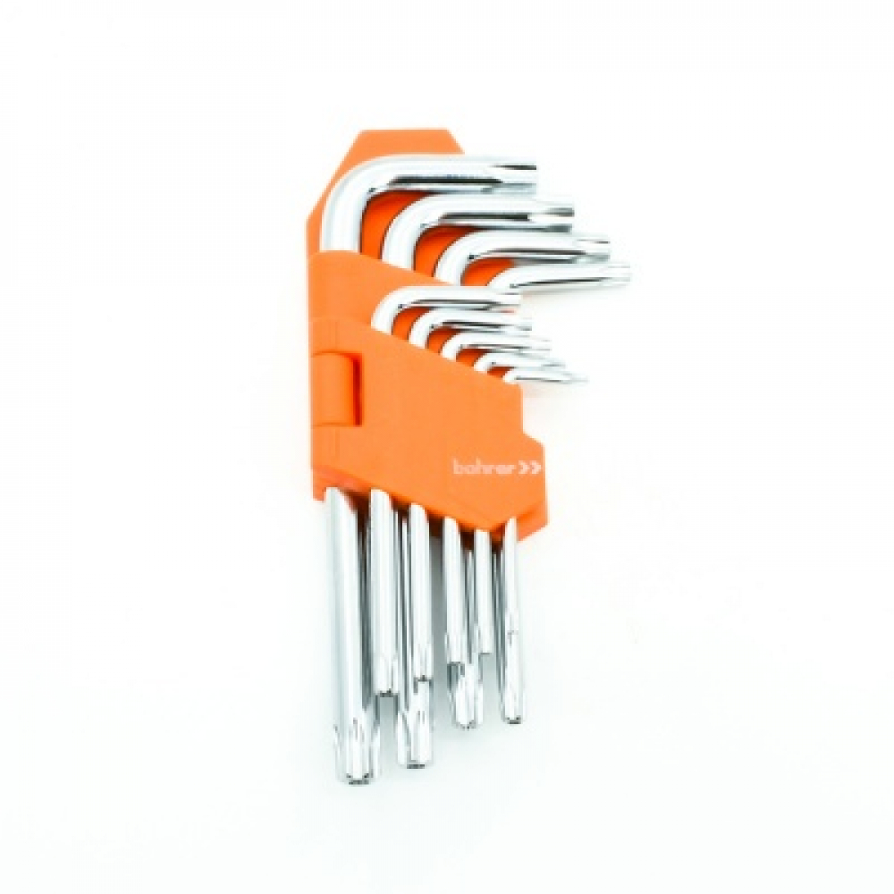 Набор ключей Bohrer шестигранных (имбусовых) TORX (T10;T15;T20;T25;T27;T30;T40;T45;T50) (9 шт.) (ста МОТОУДАЧА. Магазин мототехники и садового инвентаря с доставкой по всей России