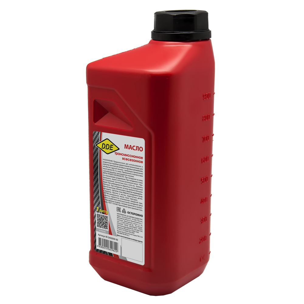 Масло трансмиссионное DDE SAE 80W-90,  API GL-5 ( 1л ) минеральное МОТОУДАЧА. Магазин мототехники и садового инвентаря с доставкой по всей России