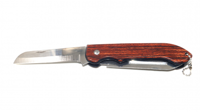 Нож складной, 2 лезвия, цв. дерев., дл. клинка 75 мм/600/ Удача. Магазин садового инвентаря и техники в Калуге