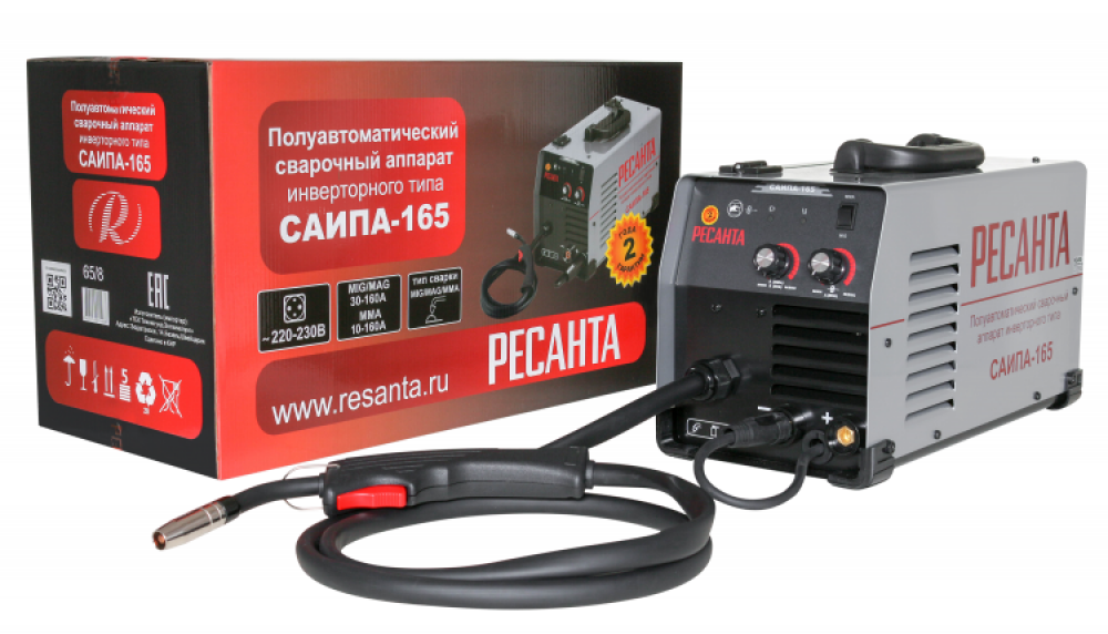 Сварочный полуавтомат САИПА-165 (MIG/MAG) Ресанта МОТОУДАЧА. Магазин мототехники и садового инвентаря с доставкой по всей России