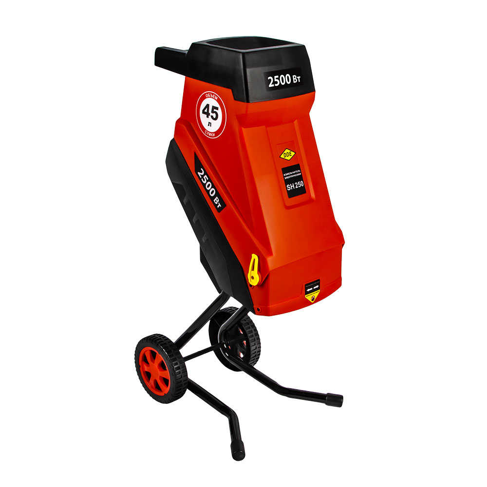 Измельчитель садовый DDE SH 250 (2,5 кВт, ножи, толщина до 45 мм, сумка для сбора 45 л) МОТОУДАЧА. Магазин мототехники и садового инвентаря с доставкой по всей России