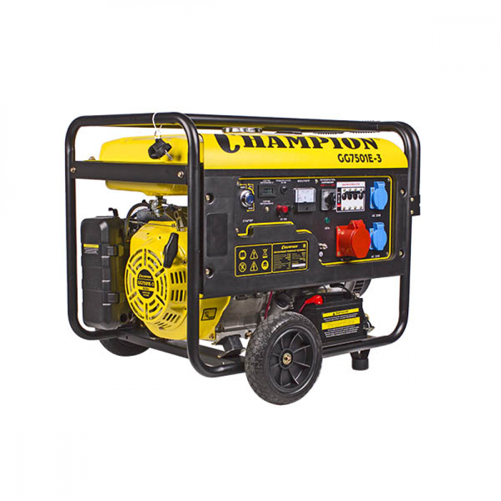 Бензиновый генератор Champion GG7501E-3 МОТОУДАЧА. Магазин мототехники и садового инвентаря с доставкой по всей России