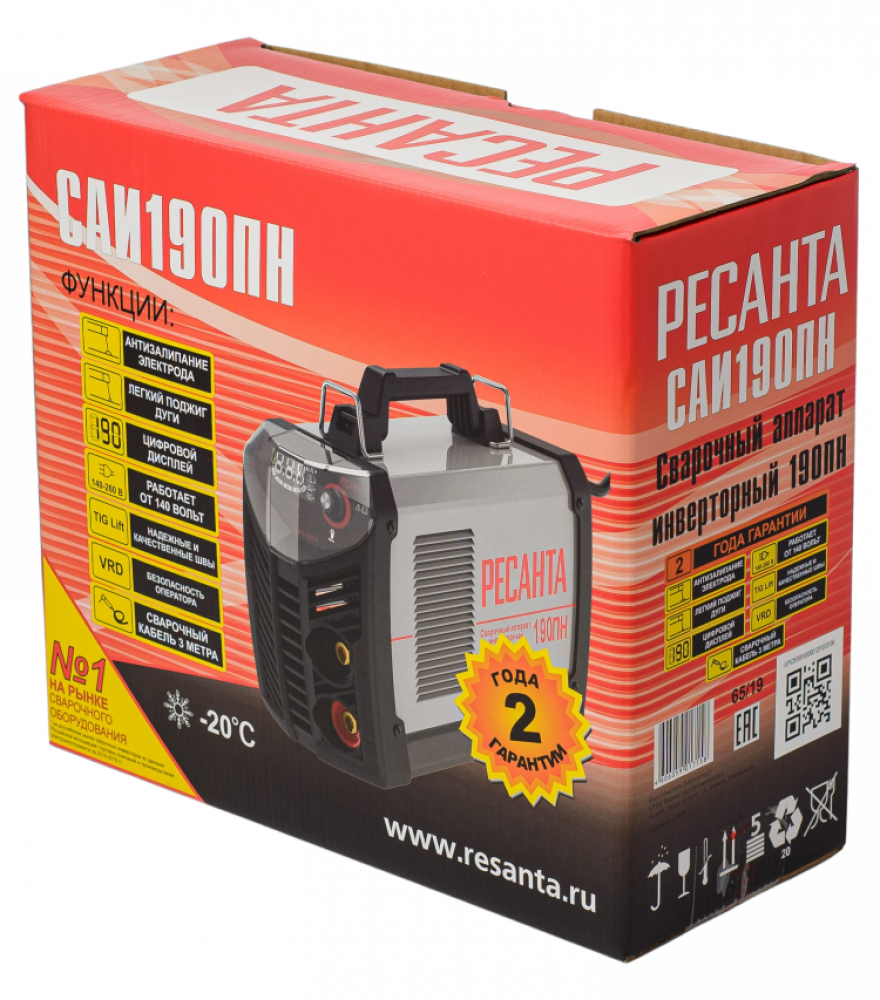 Сварочный аппарат инверторный САИ  190ПН Ресанта МОТОУДАЧА. Магазин мототехники и садового инвентаря с доставкой по всей России
