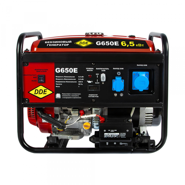 Генератор бензиновый DDE G650Е (1ф 6,0/6,5 кВт бак 25 л 88 кг дв-ль 14 л.с. элстарт) Удача. Магазин садового инвентаря и техники в Калуге