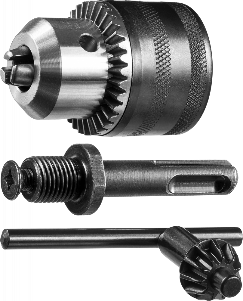 Набор ЗУБР "Мастер": Патрон ключевой 13 мм, "SDS+" адаптер, ключ для патрона, посадочная резьба 1/2", Д 2,0-13мм Удача. Магазин садового инвентаря и техники в Калуге