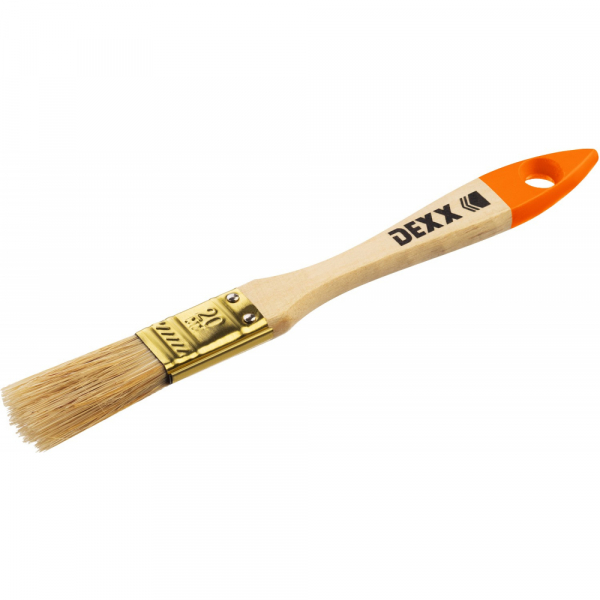 Кисть флейцевая DEXX, деревянная ручка, натуральная щетина, индивидуальная упаковка, 20мм Удача. Магазин садового инвентаря и техники в Калуге