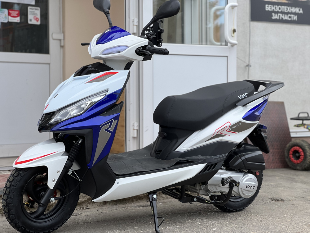 Скутер VMC (VENTO) CITY 49сс (150) LED фары, сигнализация голубой белый МОТОУДАЧА. Магазин мототехники и садового инвентаря в Калуге