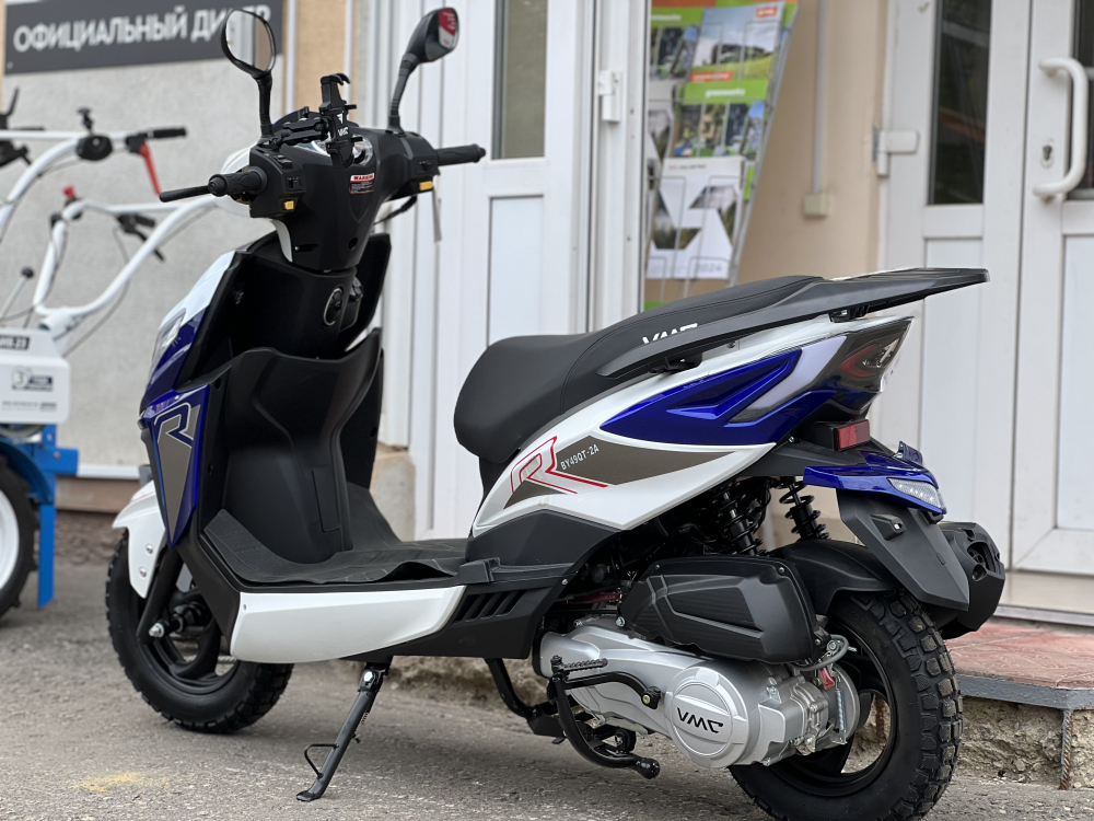 Скутер VMC (VENTO) CITY 49сс (150) LED фары, сигнализация голубой белый МОТОУДАЧА. Магазин мототехники и садового инвентаря в Калуге