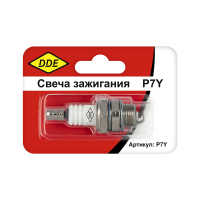 Свеча зажигания DDE - P7Y (Champion CJ7Y, Bosch WS8F, NGK BPM7A) бензопилы, триммеры, мотобуры (без резистора от радиопомех)  свыше 30 куб.см. Удача. Магазин садового инвентаря и техники в Калуге