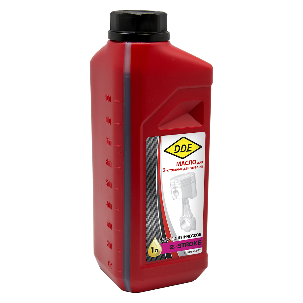 Масло 2-х тактное полусинтетическое DDE  ( 1:50,  1л ) красное МОТОУДАЧА. Магазин мототехники и садового инвентаря с доставкой по всей России
