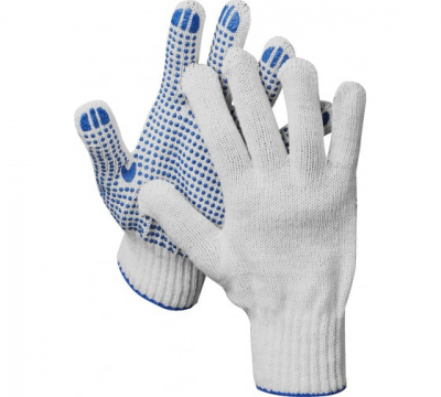 Перчатки рабочие DEXX, с ПВХ покрытием (точка), 10 пар, х/б Удача. Магазин садового инвентаря и техники в Калуге