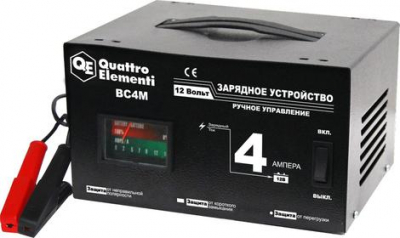 Зарядное устройство QUATTRO ELEMENTI BC  4M (12В, 4А) МОТОУДАЧА. Магазин мототехники и садового инвентаря с доставкой по всей России