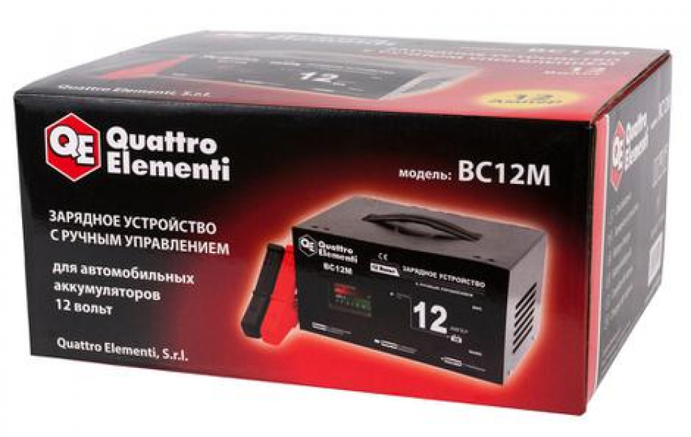 Зарядное устройство QUATTRO ELEMENTI BC 12M (12В, 12А) Удача. Магазин садового инвентаря и техники в Калуге