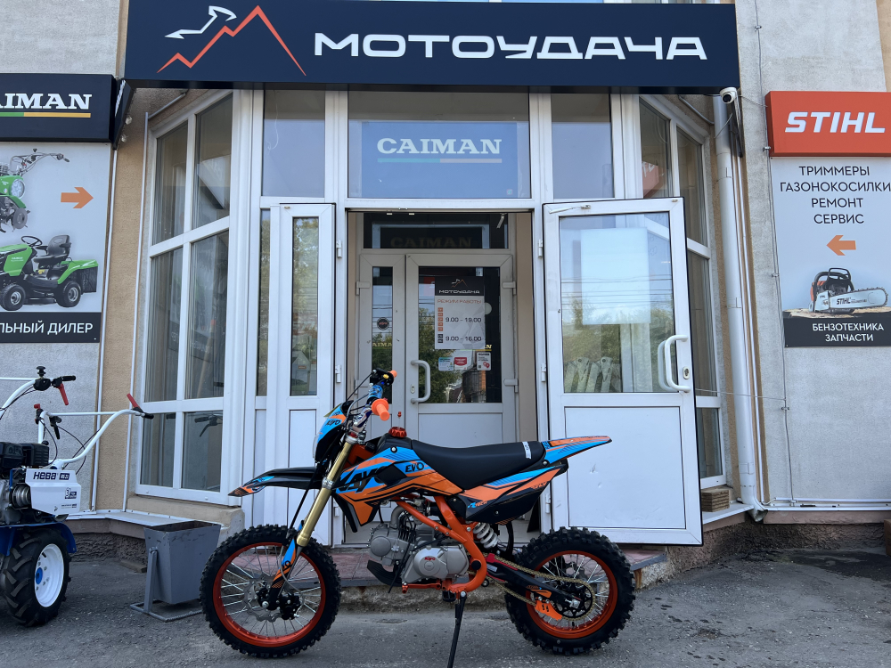 Питбайк KAYO EVOLUTION YX125EM 17/14 KRZ (механ. сцепл., эл. стартер) МОТОУДАЧА. Магазин мототехники и садового инвентаря  в Калуге