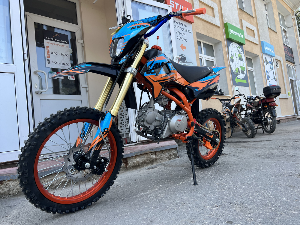 Питбайк KAYO EVOLUTION YX125EM 17/14 KRZ (механ. сцепл., эл. стартер) МОТОУДАЧА. Магазин мототехники и садового инвентаря  в Калуге