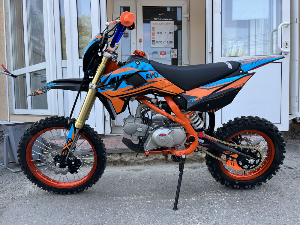 Питбайк KAYO EVOLUTION YX125EM 17/14 KRZ (механ. сцепл., эл. стартер) МОТОУДАЧА. Магазин мототехники и садового инвентаря  в Калуге