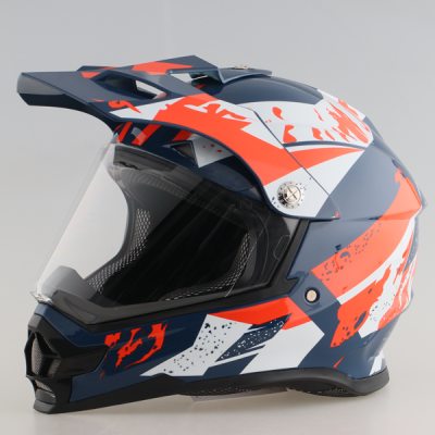 Мотошлем RACER BLD-819-7 new (XL) синий/белый (9) кросс, (no visor) Удача. Магазин садового инвентаря и техники в Калуге