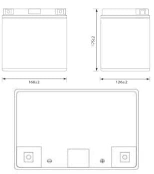 Габаритные размеры аккумулятора Delta CT 1230
